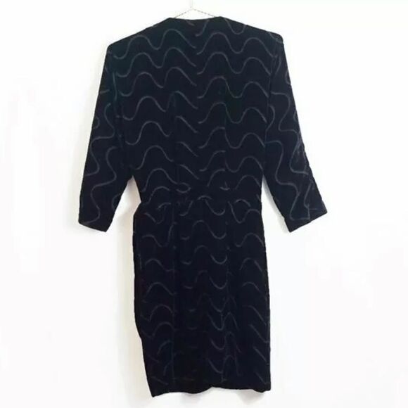 & OTHER STORIES Velvet Wave Wrap Cocktail Party Dress Mini - Picture 5 of 8